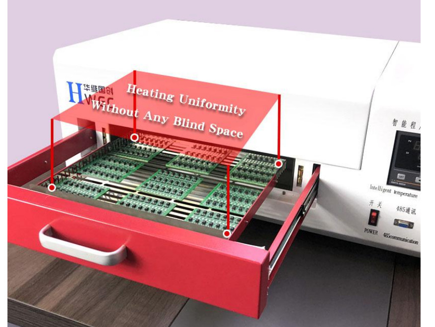 HWGC Solder Paste Printer Desktop Reflow Oven 360mmX300mm